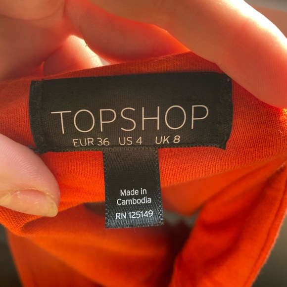 Orange/red bandeau crop top - Picture 3 of 3